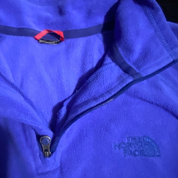 The North Face Blue Zip Up Sweater with Stand-Up Collar - Picture 3 of 10
